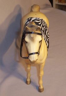 Zebra Print Bareback & Bridle